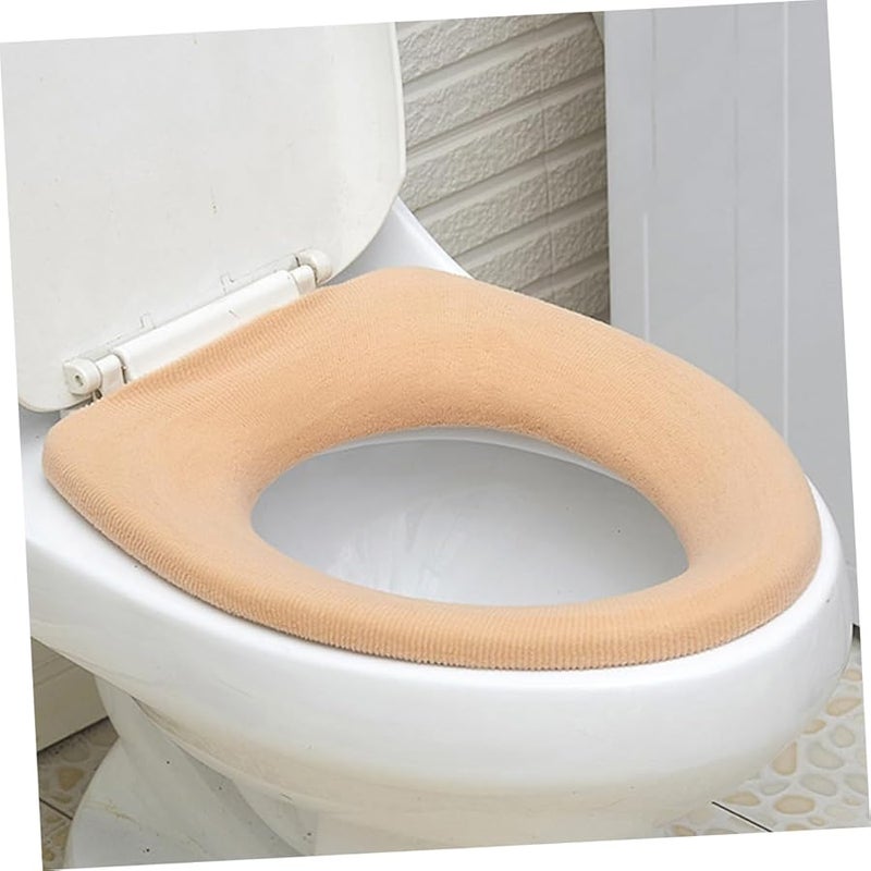 5pcs Colorful O Shaped Toilet Seat Cushion Warm Bathroom Pad Set Random Colors - Image 3